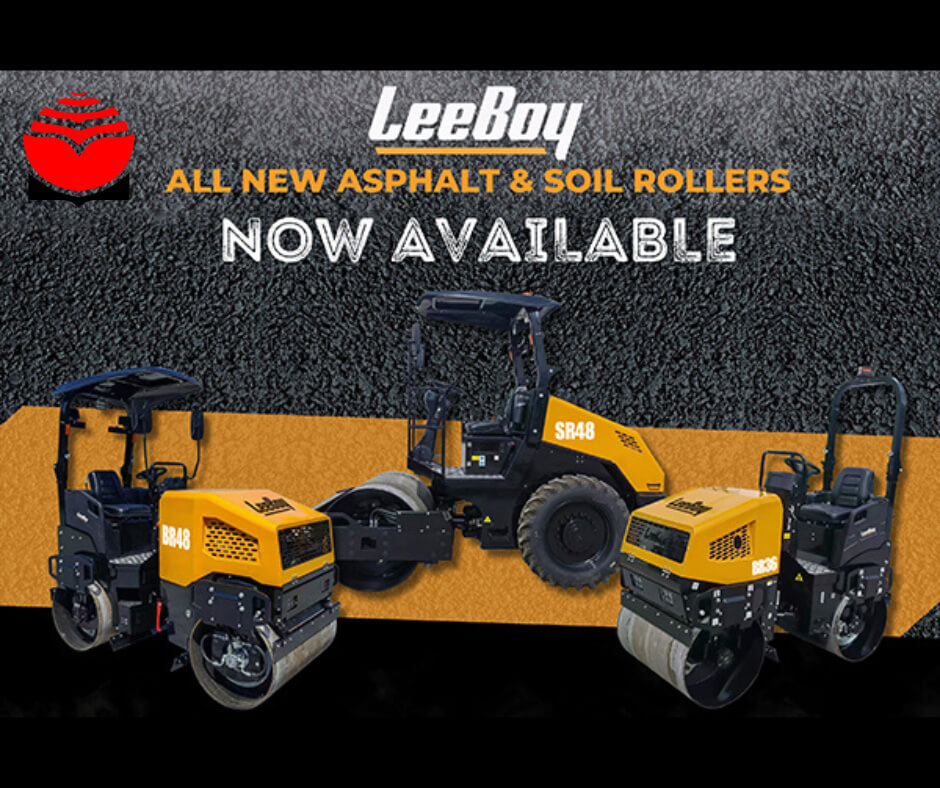 Fresh asphalt and soil rollers